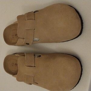 Leather Suede Guoluofel SLIDE On Cork Size 11 1/2 Birkenstock Inspired